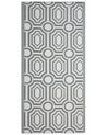 Udendørs tæppe grå/hvid polypropylen 90 x 180 cm BIDAR_716319