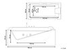 Whirlpool Bath with LED 1800 x 900 mm White MARQUIS_820735