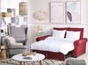 Sofá-cama de 2 lugares em tecido vermelho SILDA _789630