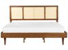 EU Super King Size Bed with LED Light Wood AURAY_901751