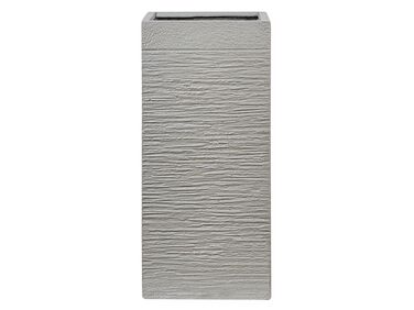 Cache-pot en fibre d'argile gris clair 33 x 33 x 70 cm DION
