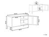 Sideboard Stahl weiß matt 2 Türen 100 cm URIA_844046