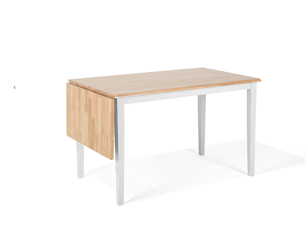 Esstisch Holz weiß 119 x 75 cm verlängerbar LOUISIANA | Beliani.de