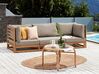 3 Seater Certified Acacia Wood Garden Sofa Light TRANI_895479