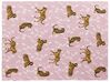 Manta infantil em algodão rosa com padrão de tigres 130 x 170 cm NERAI_905357