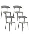 Set of 4 Dining Chairs Grey GUBBIO _862365