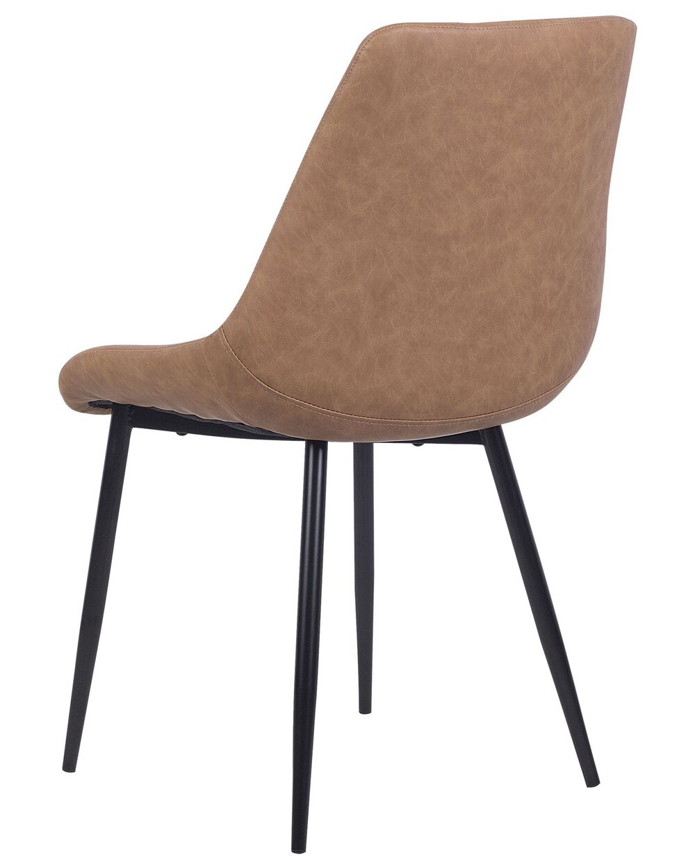 Set of 2 Faux Leather Dining Chairs Golden Brown MARIBEL | Beliani.co.uk