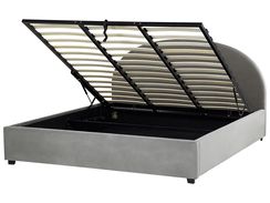 Parisänky sametti säilytystila vaaleanharmaa 180 x 200 VAUCLUSE Parisänky sametti säilytystila vaaleanharmaa 180 x 200 VAUCLUSE