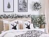 Set of 2 Cotton Cushions Reindeer Motif 45 x 45 cm Black and White SHADRACK_814078
