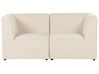 2 pers. sofa beige fløjl LEMVIG_875025