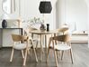 Set of 2 Dining Chairs Light Wood and Grey YUBA_837807