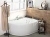 Left Hand Whirlpool Corner Bath with LED 1600 x 1130 mm White PARADISO_680880