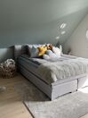 Fabric EU Super King Size Divan Bed Light Grey ADMIRAL_832706