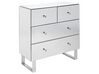 4 Drawer Mirrored Chest Silver NESLE_850808