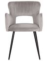 Set of 2 Velvet Dining Chairs Grey SANILAC_847133