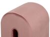 Velvet Curved Pouffe Pink MODOC_836179