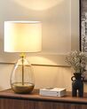 Lampada da tavolo vetro bianco e oro 63 cm OKARI_823046