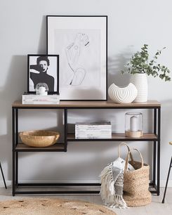 Konsolipöytä tumma puu/musta BELMONT