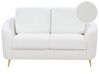 2 Seater Boucle Sofa White TROSA_911041
