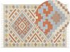 Kelim Teppich Baumwolle mehrfarbig 160 x 230 cm geometrisches Muster Kurzflor ATAN_869095