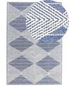 Vloerkleed wol lichtbeige/blauw 160 x 230 cm DATCA_831003