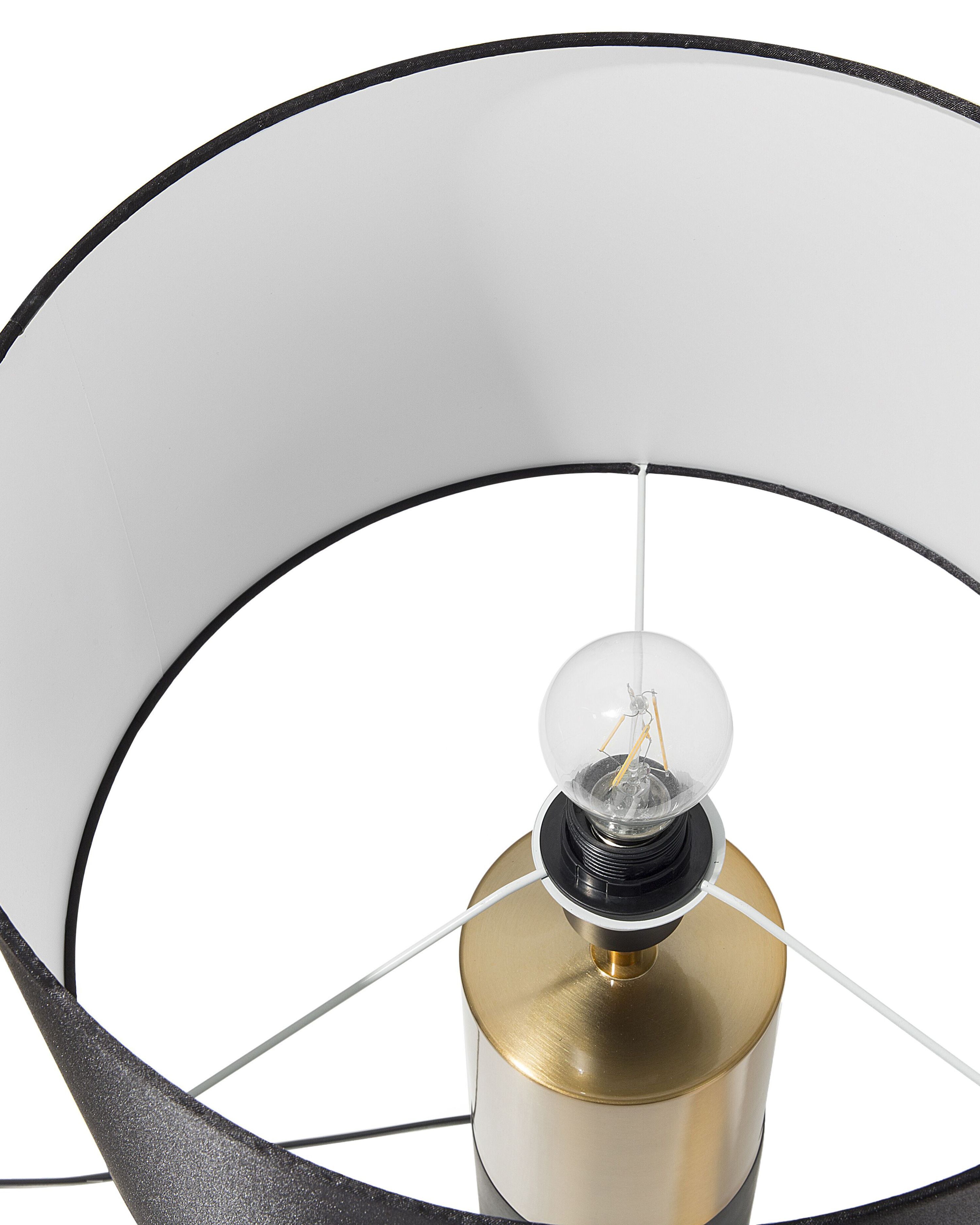 Tischlampe schwarz 61 cm Trommelform DARLING | Beliani.de