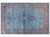 Teppich Baumwolle blau 200 x 300 cm orientalisches Muster Kurzflor KANSU_852287