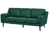 Háromszemélyes sötétzöld kárpitozott kanapé LOKKA_892451