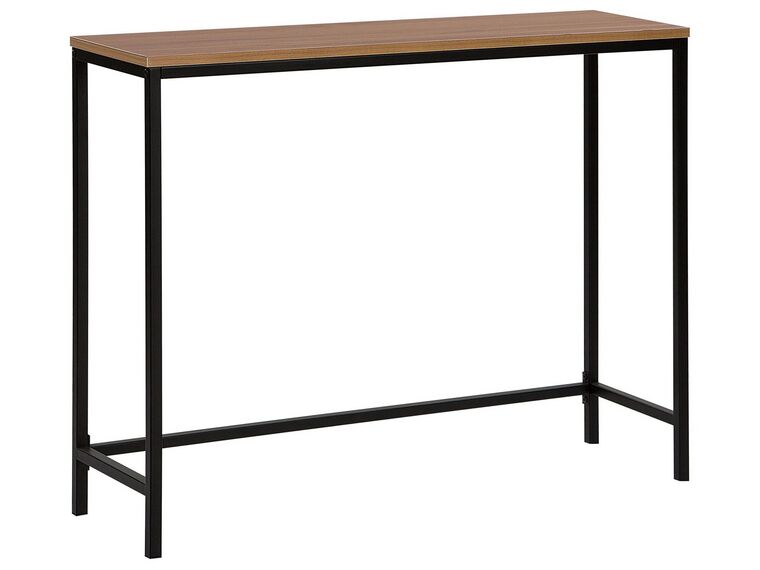 Console Table Dark Wood with Black TULIA _757506