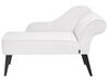 Right Hand Fabric Chaise Lounge White BIARRITZ_898129