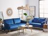 Sofa 3-osobowa welurowa niebieska MAURA_789105