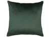 Set of 2 Velvet Cushions Tiger Motif 45 x 45 cm Green BLUEBELL_769097
