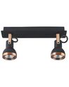 2 Light Spotlight Metal Bar Black and Copper BARO_828854