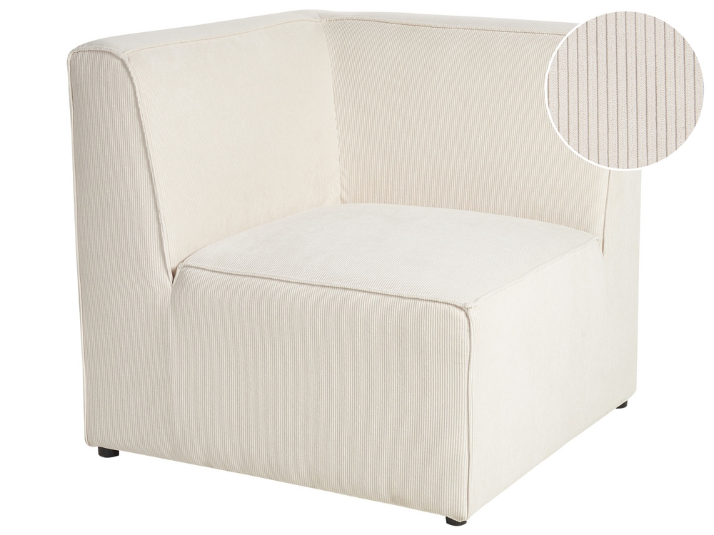 Jumbo Cord Corner Section Beige LEMVIG Beliani