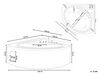 Whirlpool Badewanne weiß Eckmodell mit LED 206 x 165 cm PELICAN_755884