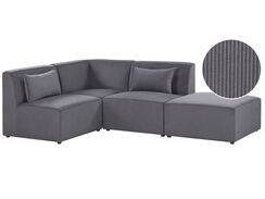 3-istuttava moduulikulmasohva ja rahi vakosametti oikeak. harmaa LEMVIG 3-istuttava moduulikulmasohva ja rahi vakosametti oikeak. harmaa LEMVIG