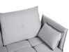 Canapé angle côté droit 4 places en tissu gris clair TOMRA_848197