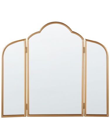 Tri-Fold Metal Mirror 87 x 77 cm Gold SAVILLY