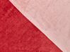 Conjunto de 2 cojines de terciopelo rojo y rosa 45 x 45 cm BORONIA_914086