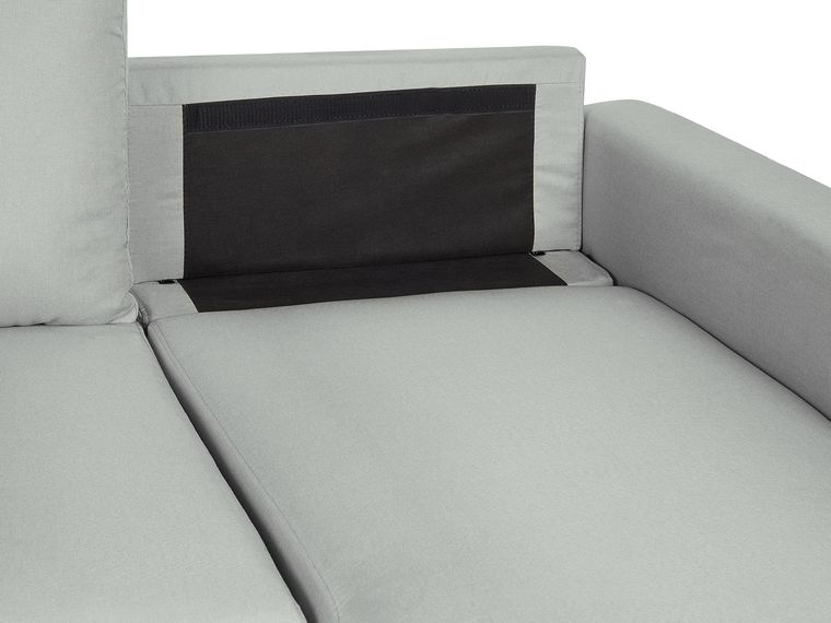 Fabric Corner Sofa Bed with Storage Light Grey SOMMEN Beliani.co.uk