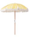 Sombrilla amarillo/blanco/madera clara 150 cm MONDELLO_848550