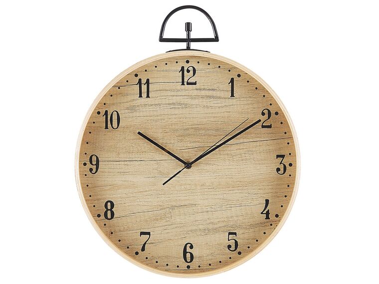 Zegar ścienny ø 40 cm jasne drewno OPFIKON_785027
