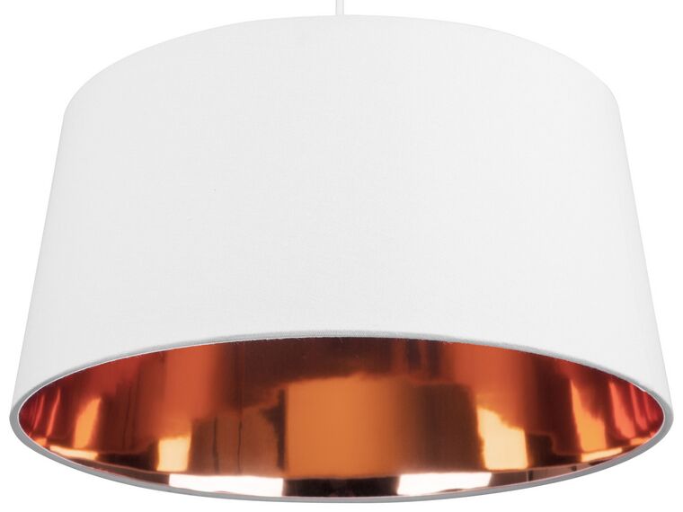Lampe suspension blanche et cuivrée KALLAR_711734