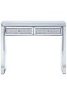 2 Drawer Mirrored Console Table Silver TILLY_809802