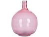 Dekoratívna sklenená váza 31 cm ružová CHAPPATHI_823617