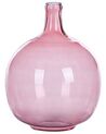Wazon dekoracyjny szklany 31 cm różowy CHAPPATHI_823617