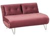 Sofa welurowa rozkładana 2-osobowa różowa VESTFOLD_851145
