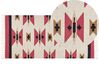 Kelim Teppich Baumwolle mehrfarbig 80 x 150 cm geometrisches Muster Kurzflor GARNI_870064