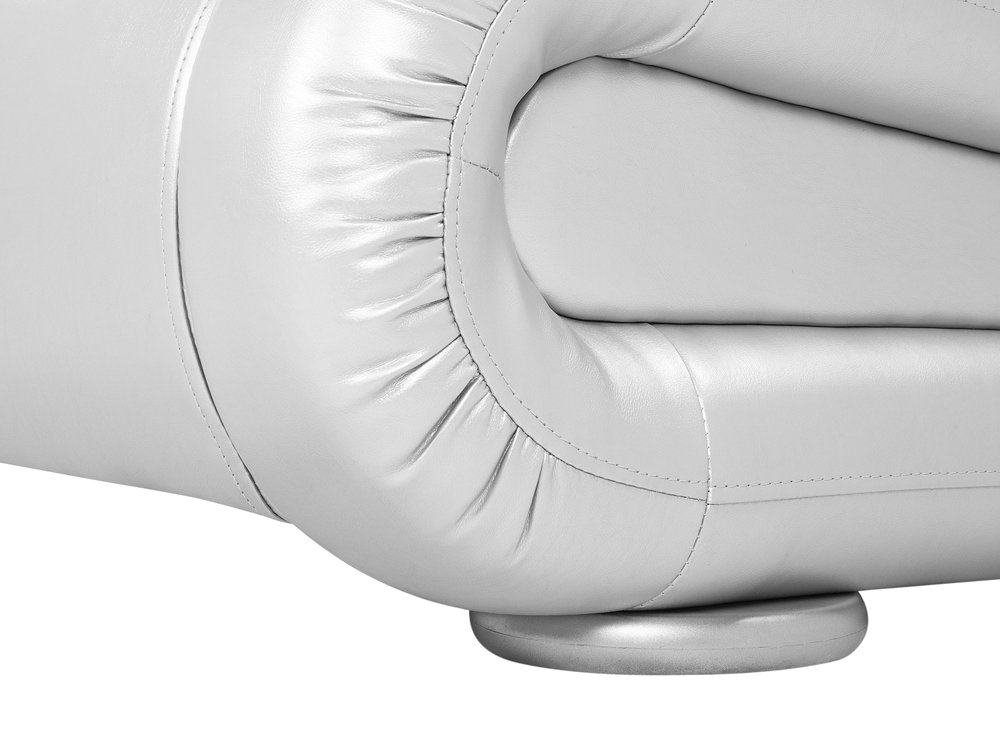 Cama plateada en piel sintética 160x200 cm AVIGNON | Beliani.es