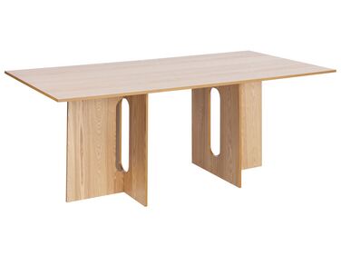 Mesa de jantar em madeira clara 200 x 100 cm CORAIL